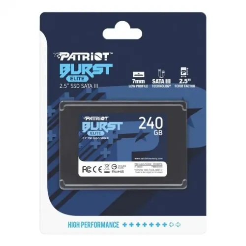 SSD PATRIOT BURST ELITE 240GB SATA III NOVO LACRADO!