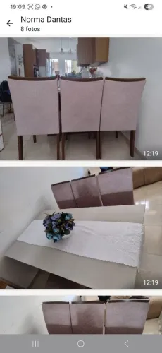 Mesa semi nova com 06 cadeiras