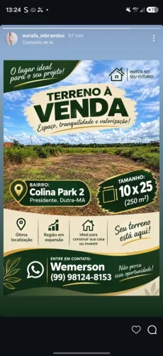 Vende se terreno 10x25