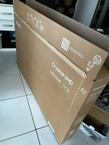 ? CAIXA ORIGINAL SAMSUNG CRYSTAL UHD 55" (COMPLETA COM ISOPORES)