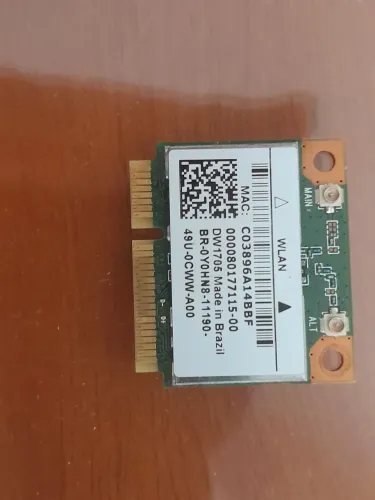 Placa de rede Wi-Fi: Dell Wireless 1705