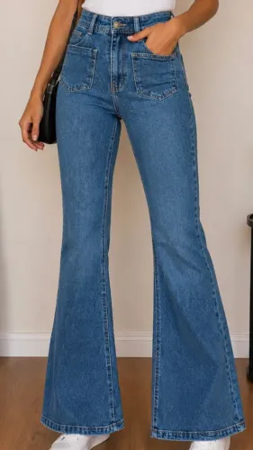 Calça jeans bolso frontal