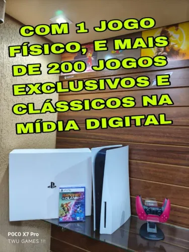 PS5 + 200 jogos tops