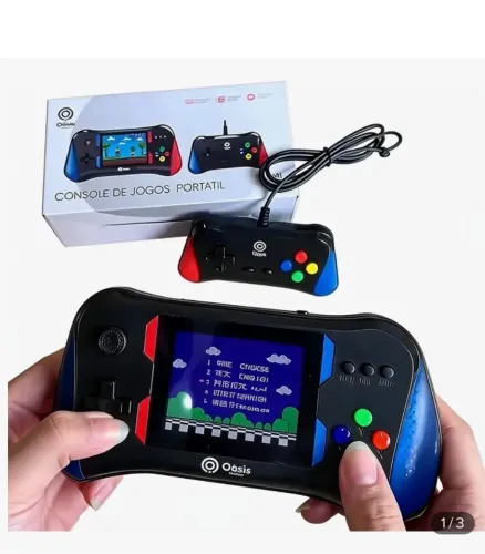 Mini game console com controles novo.nunca usado,.