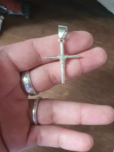 Crucifixo 100% prata 950k.