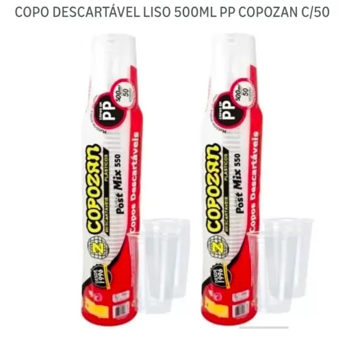 Copo Descartável 500ml, pp, marca Copozan