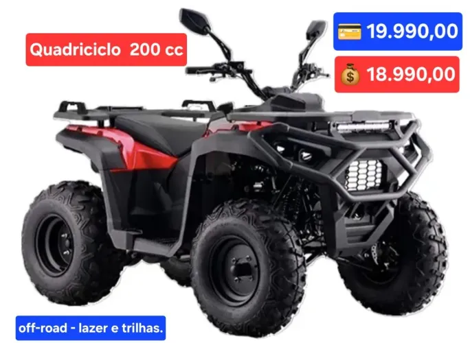 Quadriciclo 200 cc novo