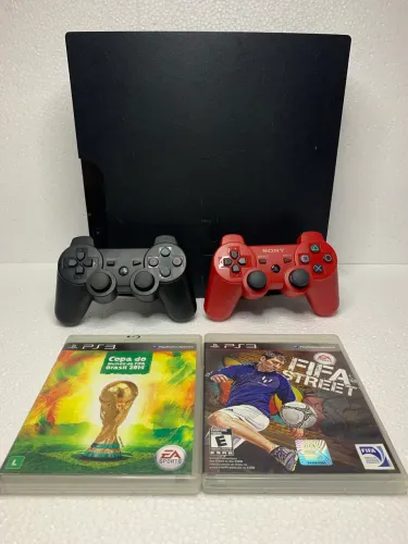 PS3 Destravado com garantia + 2 Controles 
