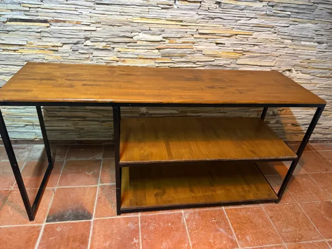 Balcão de madeira de Linha