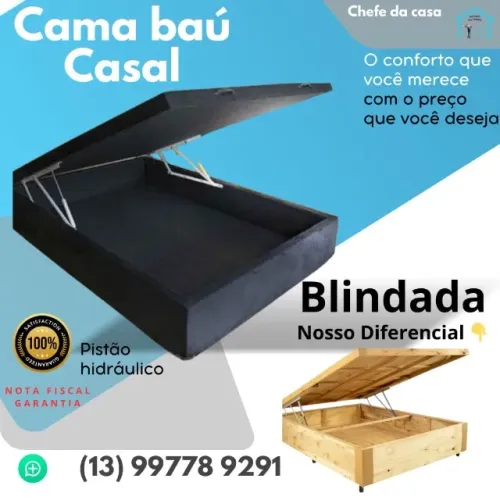 Cama box Baú Casal Blindada