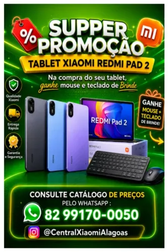Tablet Xiaomi Redmi PAD 2 Super Promoção + Brindes Exclusivos