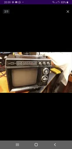 Televisão 5 polegadas Crown Japonesa 1970 c/ radio AM FM. Comprada Manaus ,leia!
