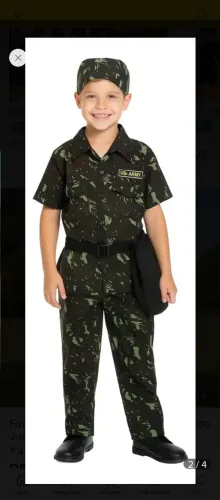 Fantasia exército Juvenil de 10 a 12 anos?