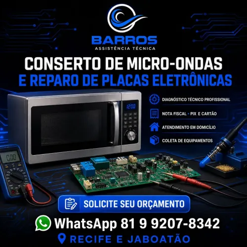 Conserto de micro-ondas e reparo de placas eletrônicas em Recife