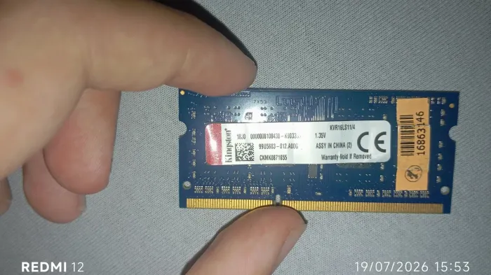Memória RAM para Notebook Kingston 4GB DDR3L 1600MHz