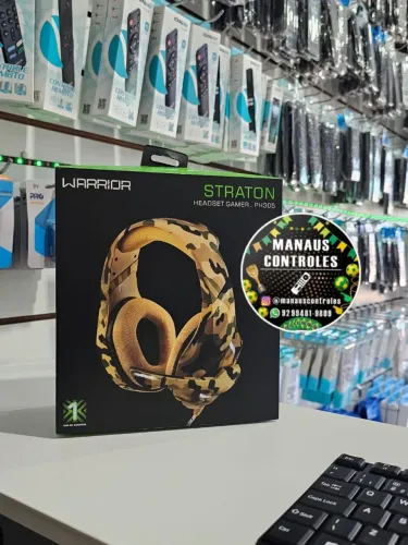 Headset gamer camuflado amarelo 