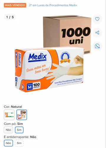 Luvas látex com pó