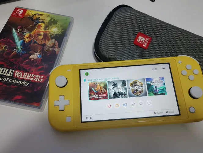Nintendo switch lite com 3 jogos original