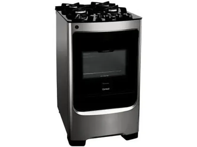 Fogão 4 Bocas Consul Inox Mesa de Vidro CFO4VARUNA
