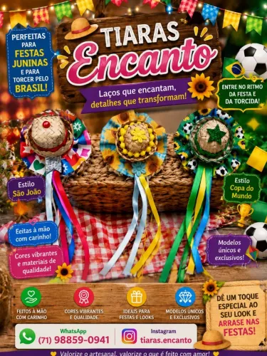 Enfeites de cabelo para o São João 