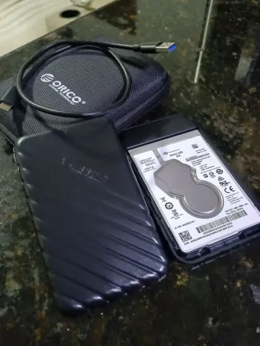 HD 2tb Seagate com Bag e Case Orico 100%