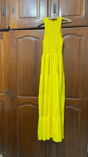 Vestido Longo Amarelo - Leve, Elegante e Super Confortável