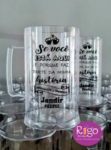 100 Canecas de Chopp 500ml personalizadas