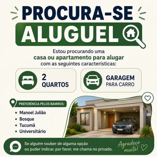 Procura-se aluguel 