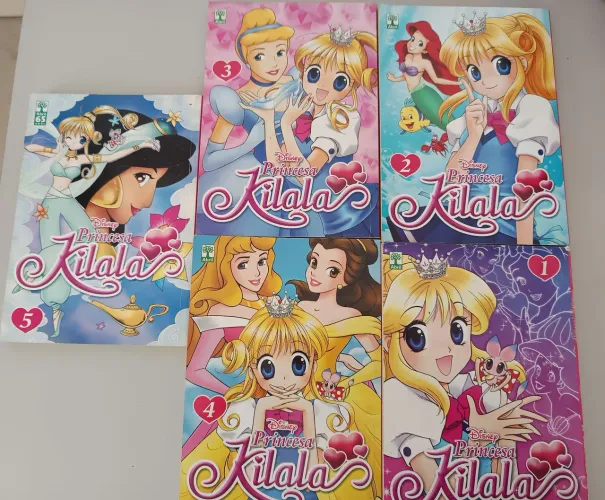 Coleção Completa Mangá Princesa Kilala - Vols 1 Ao 5 - Abril