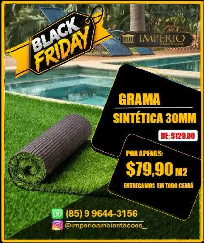 Grama sintética 30mm em promoção