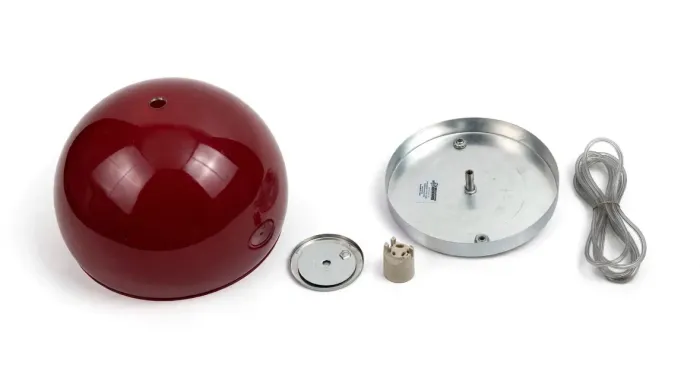 Luminária Pendente Vermelha Cereja - Bola 30cm