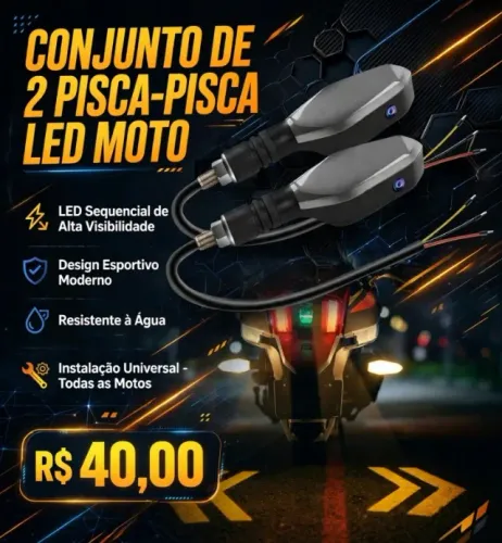 Conjunto De 2 Pisca-pisca Pisca Led Pisca De Led Moto Led