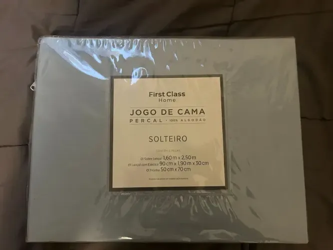 Jogo de Cama Solteiro First Class Home Percal 100% Algodão - Novo