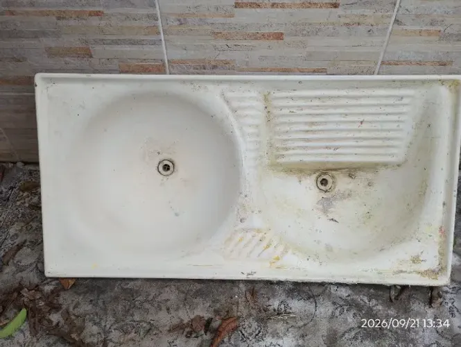Tanque de lavar roupa duplo 1,10x55cm