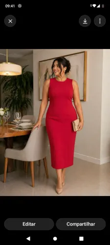 Vestido tubinho midi