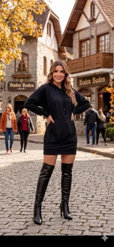 Vestido preto inverno novo moleton TAM P Cashier