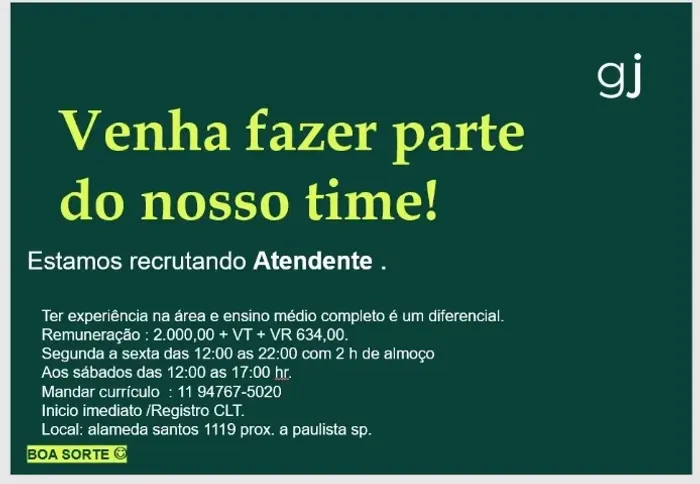 Atendente de restaurante