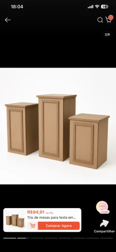 Mesa em mdf para decoração 