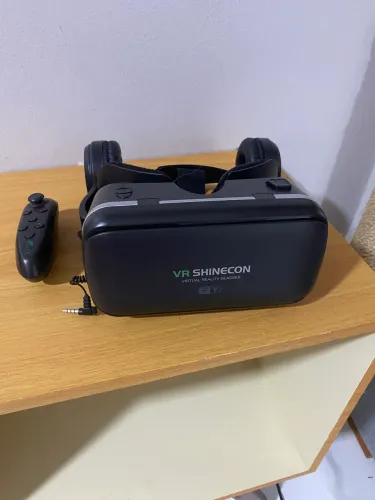 Óculos Rv realidade virtual 3d com controle e fone de ouvido