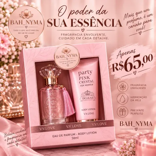 Kit mini perfume + hidratante 