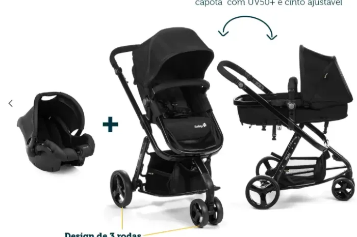 Carrinho e bebe conforto saffety