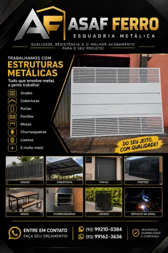 PORTÕES E ESTRUTURAS METÁLICAS