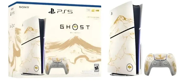 Sony Playstation 5 SLIM 1TB - Edição Ghost of Yotei Ouro