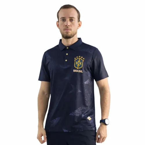 Camisa Polo Seleção Brasileira Player Copa do Mundo Preta
