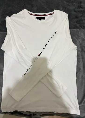 Blusa de Manga Comprida Branca Tommy Hilfiger