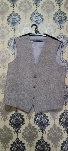 Colete de lá batida forrado com bolso frontal veste G