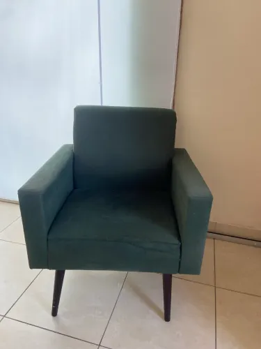 Poltrona confortável Aveludada