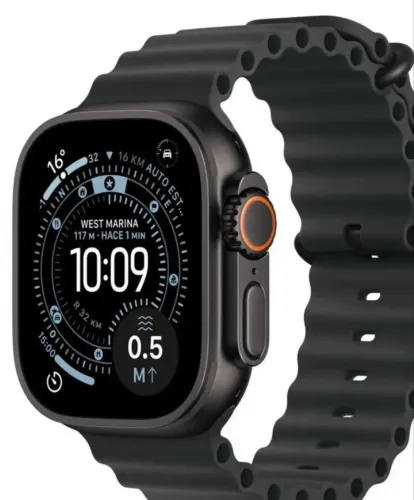 Relogio apple watch ultra 3 49mm pulseira ocean preta