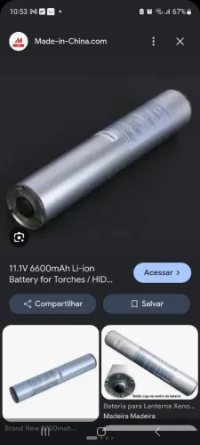 Lote de 7 Bateria litios 11.1V 4400mAh para super lanterna xenon