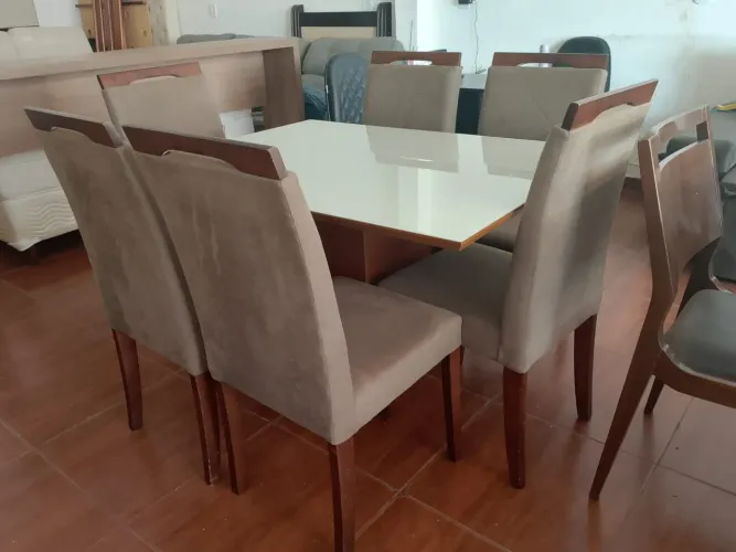 Mesa de jantar 6 cadeiras 120X90CM